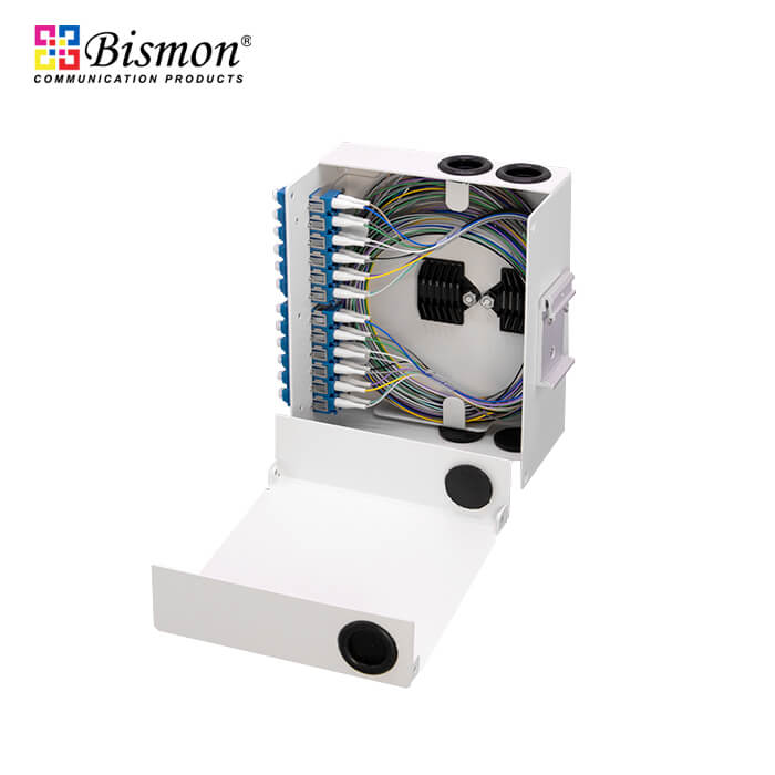 DIN-Rail 24 Core Wall Box fiber optic with 12xLC Duplex Single-mode